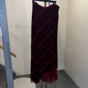 Elegant Red and Black Women's Skirt